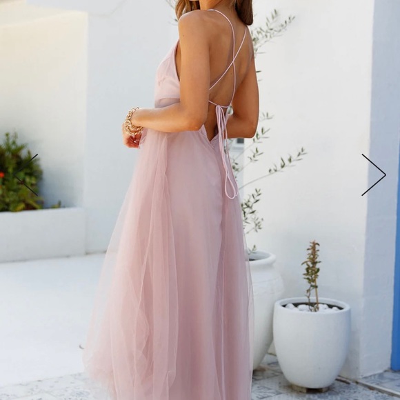 Hello Molly Corset Back Tulle Midi Dress - Picture 3 of 5